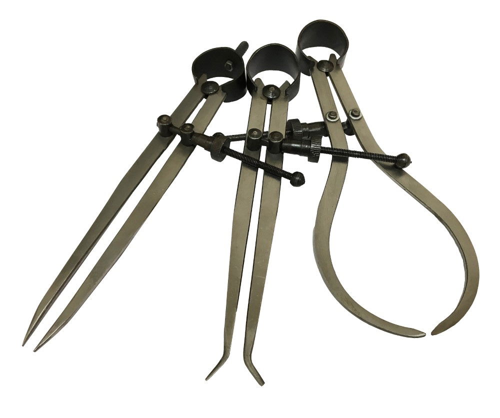 SPRING CALLIPER SET 3 PIECE INTERNAL EXTERNAL DIVIDING 180mm - TOOLZONE KDPMS153 thumbnail 4