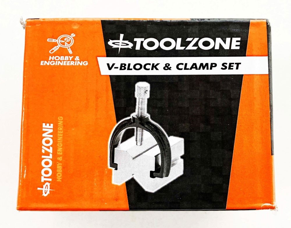 V BLOCK AND CLAMP SET PAIR 50x38x38mm MAX CAPACITY 41mm - TOOLZONE KDPMS163 image 1
