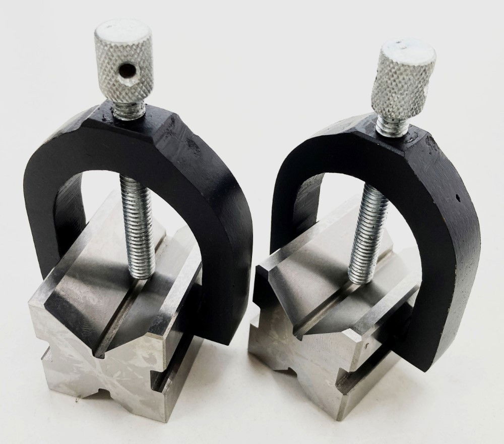 V BLOCK AND CLAMP SET PAIR 50x38x38mm MAX CAPACITY 41mm - TOOLZONE KDPMS163 thumbnail 3