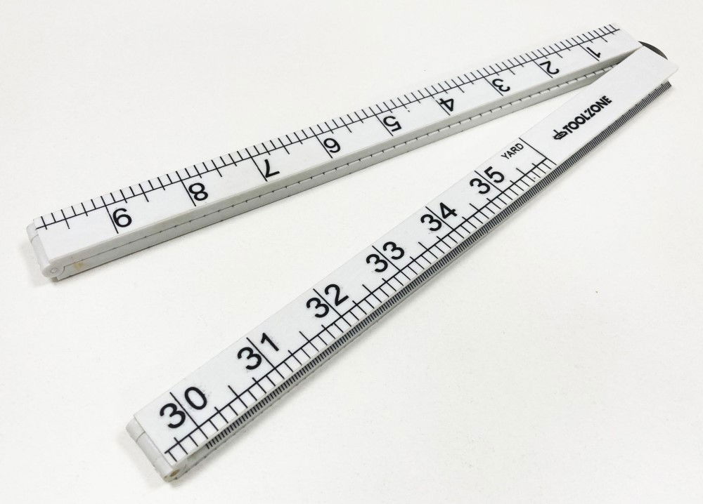 FOLDING PLASTIC RULE 1m METRIC AND IMPERIAL - TOOLZONE KDPMS165 thumbnail 3