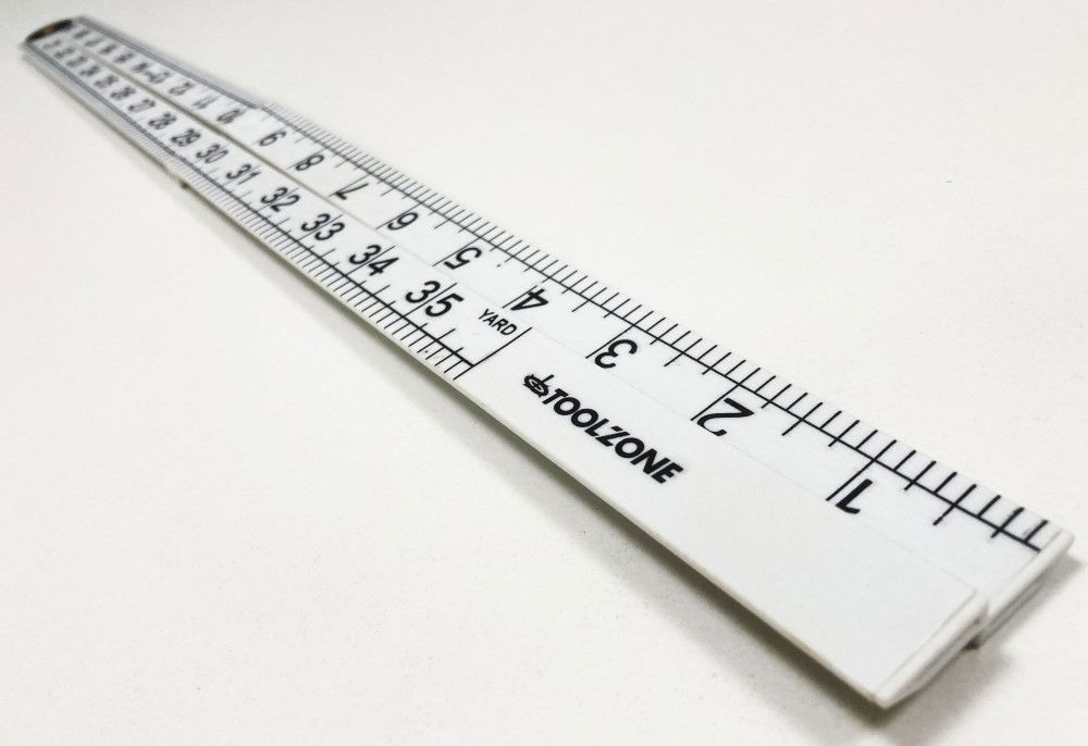 FOLDING PLASTIC RULE 1m METRIC AND IMPERIAL - TOOLZONE KDPMS165 thumbnail 5