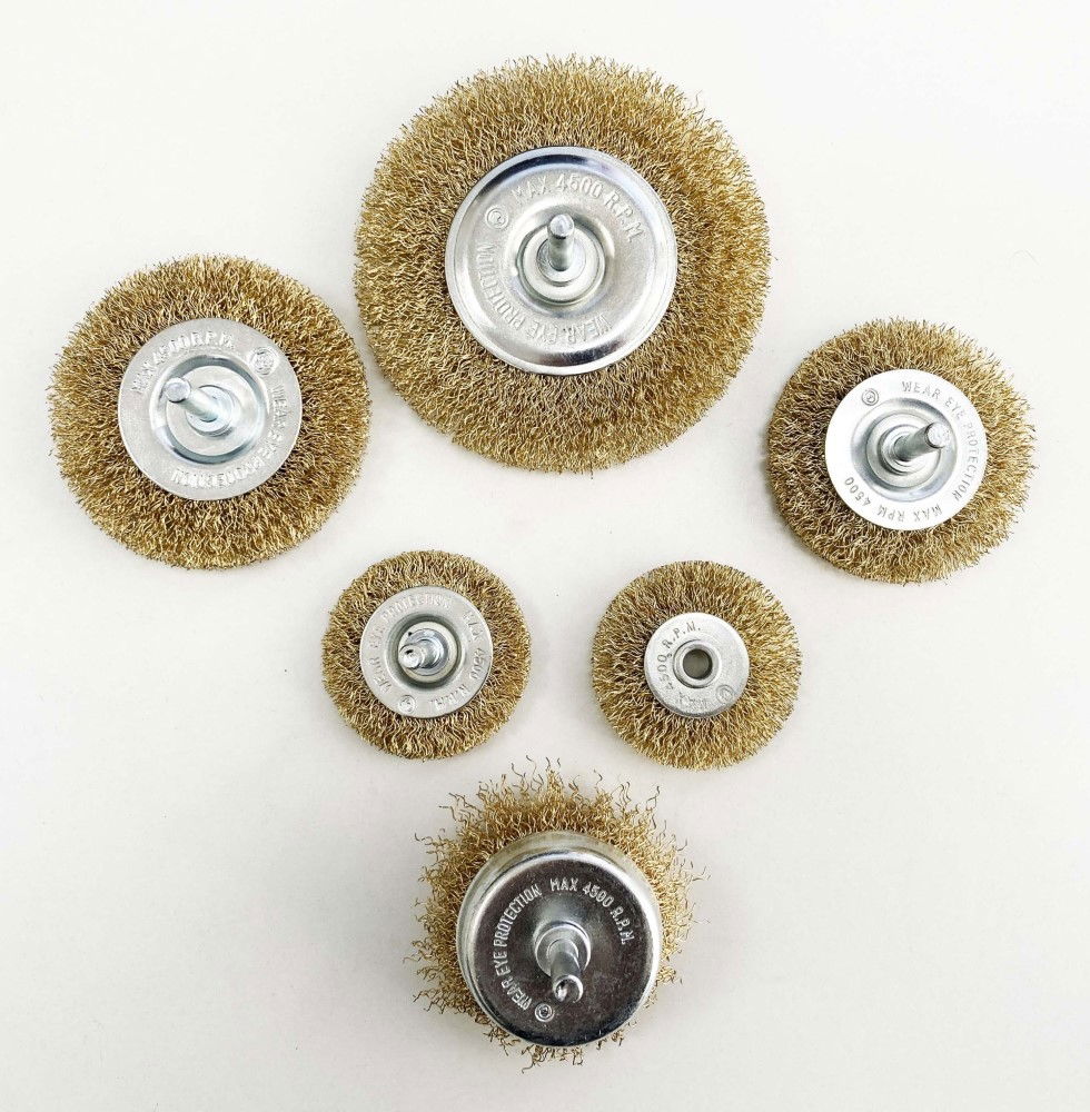 ROTARY WIRE WHEEL AND CUP BRUSH SET 6 PIECE 38/50/63/75mm 6mm SHANK - TOOLZONE KDPPA083 thumbnail 5