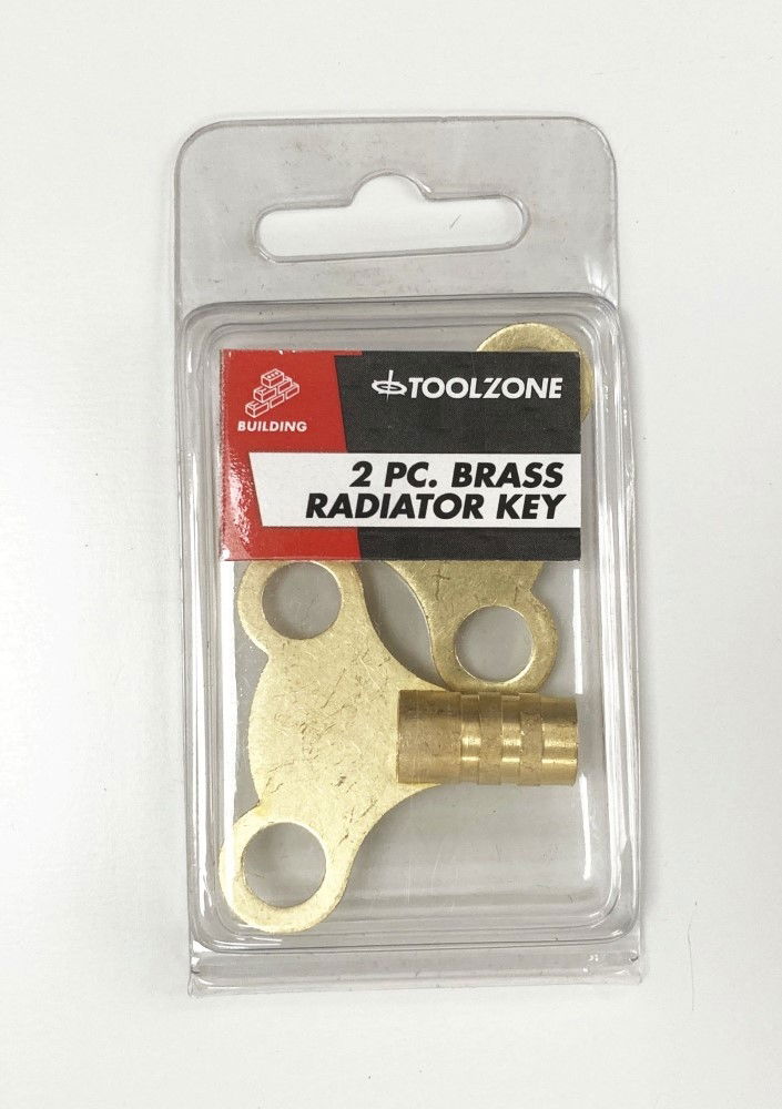 RADIATOR KEYS 2 PIECE BRASS FOR BLEEDING - TOOLZONE KDPPB020 image 1