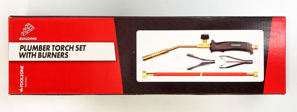 PLUMBER GAS TORCH KIT WITH 1.5m HOSE VARIABLE CONTROL PROPANE ONLY - TOOLZONE KDPPB022 image 1