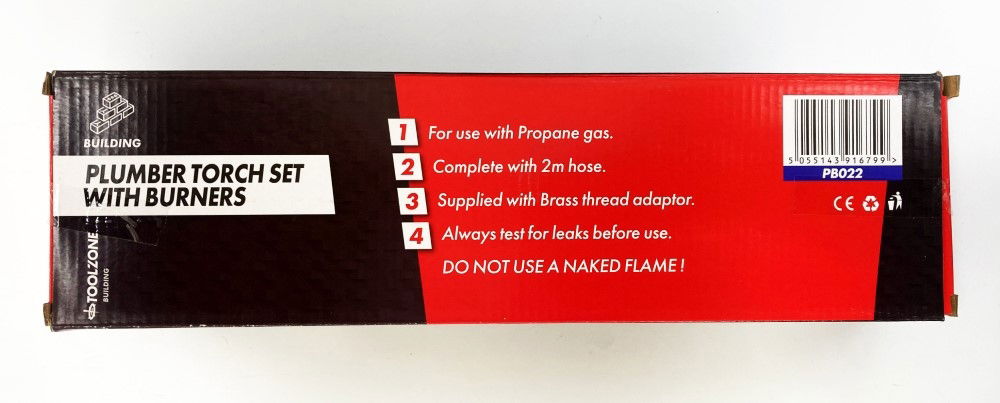 PLUMBER GAS TORCH KIT WITH 1.5m HOSE VARIABLE CONTROL PROPANE ONLY - TOOLZONE KDPPB022 thumbnail 2