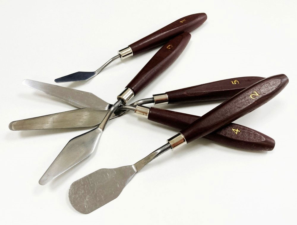 PAINTING KNIFE SET 5PC HIGH CARBON SPRING STEEL BLADES SIZES 1-5 - TOOLZONE KDPPK001 thumbnail 5