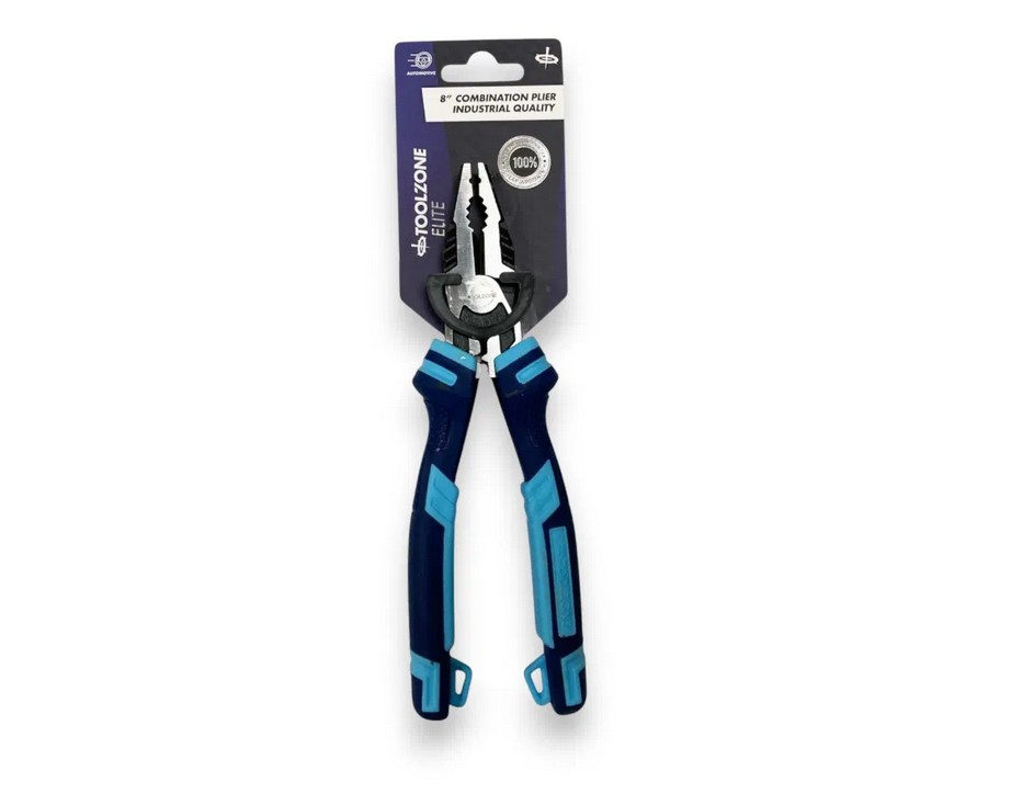 ELITE 8'' INDUSTRIAL HEAVY DUTY CUTTER GRIP COMBINATION PLIERS - TOOLZONE KDPPL114 image 1