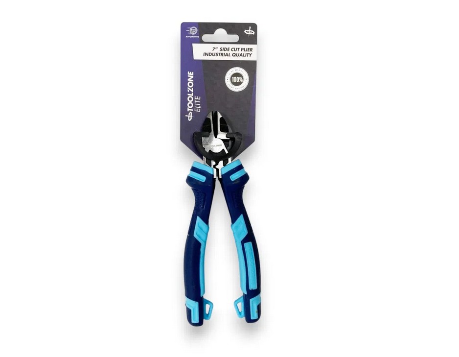 ELITE 7'' INDUSTRIAL HEAVY DUTY SIDE CUT CUTTER PLIERS - TOOLZONE KDPPL116 image 1