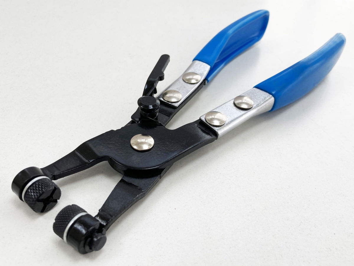 SWIVEL JAW HOSE CLIP CLAMP PLIER RATCHET OPERATION LOCK FACILITY - TOOLZONE KDPPL127 thumbnail 6