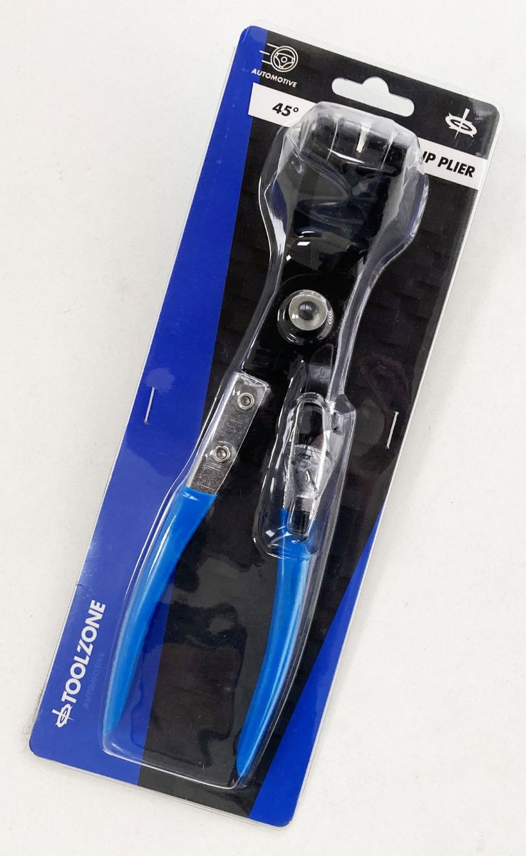 ANGLED HOSE CLIP CLAMP PLIER SWIVEL JAWS - TOOLZONE KDPPL128 thumbnail 3