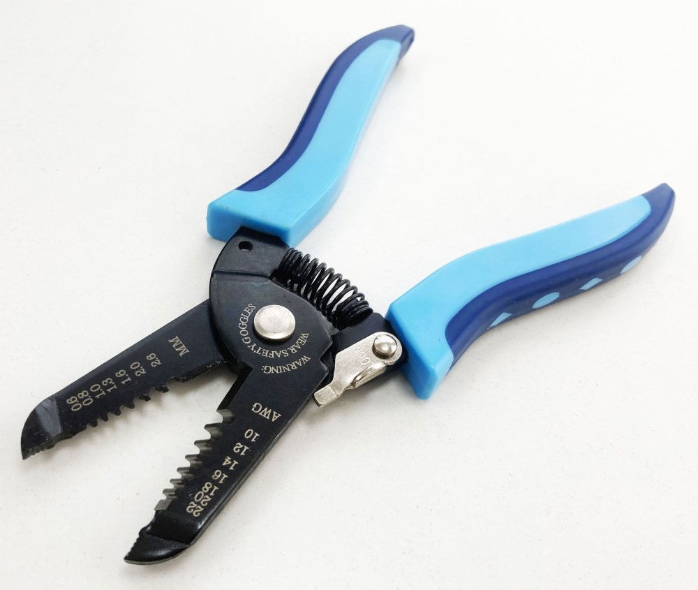 WIRE STRIP PLIERS 10-22 swg SPRING LOADED LOCKING CATCH - TOOLZONE KDPPL129 thumbnail 5