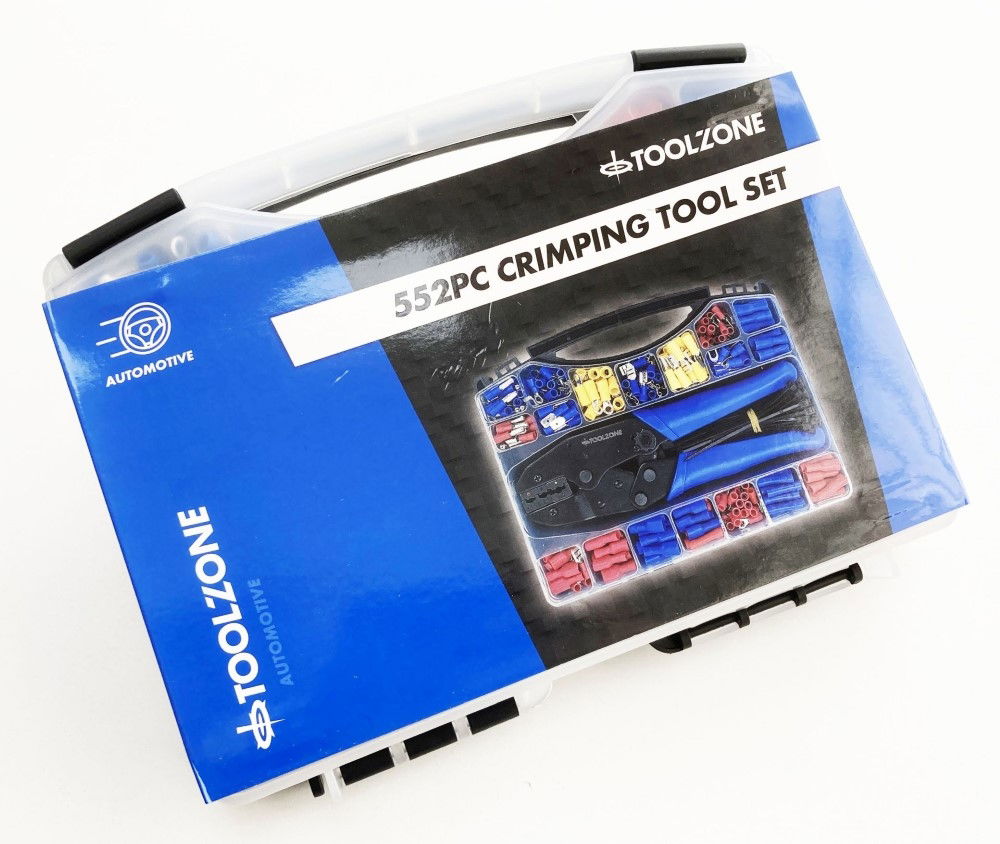 CRIMPING TOOL SET 552PC WITH INSULATED TERMINALS AND ACCESSORIES - TOOLZONE KDPPL130 thumbnail 2