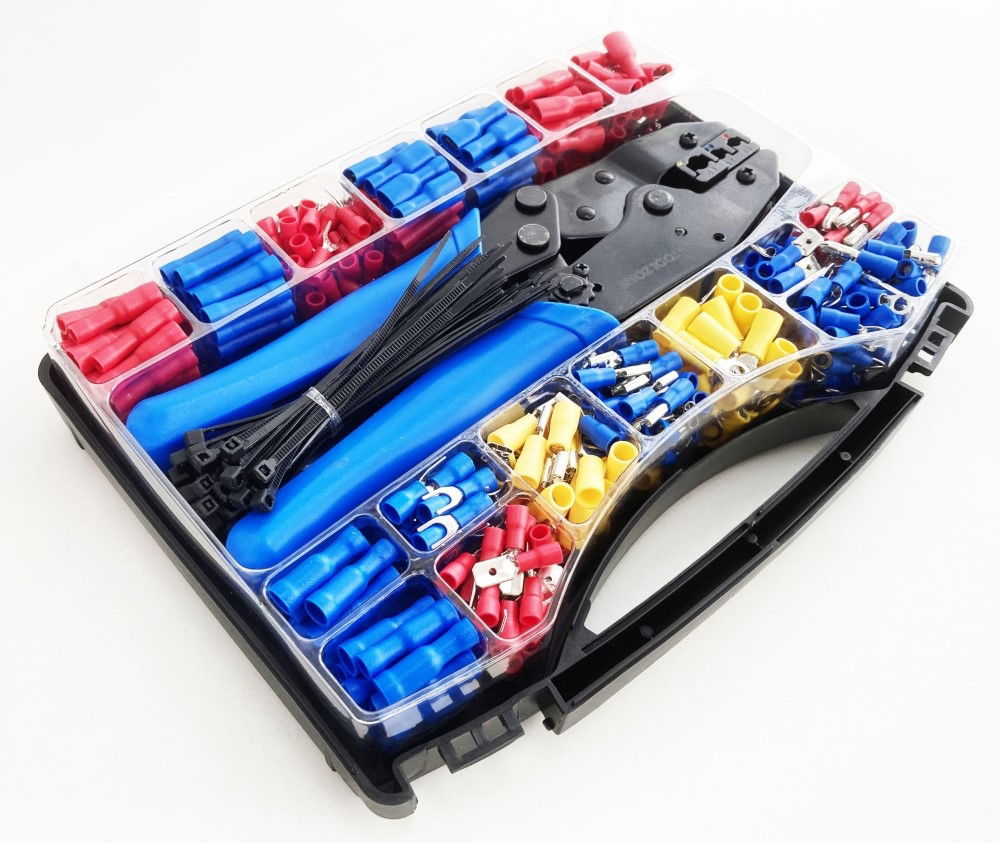 CRIMPING TOOL SET 552PC WITH INSULATED TERMINALS AND ACCESSORIES - TOOLZONE KDPPL130 thumbnail 4