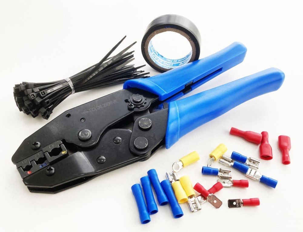 CRIMPING TOOL SET 552PC WITH INSULATED TERMINALS AND ACCESSORIES - TOOLZONE KDPPL130 thumbnail 5