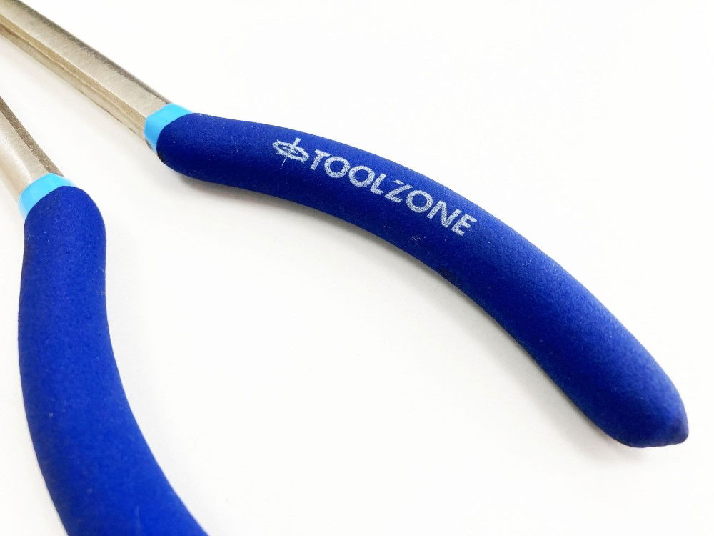 BENT NOSE PLIERS 45 DEGREE 11 CRV SOFT GRIP HANDLES - TOOLZONE KDPPL133 thumbnail 8