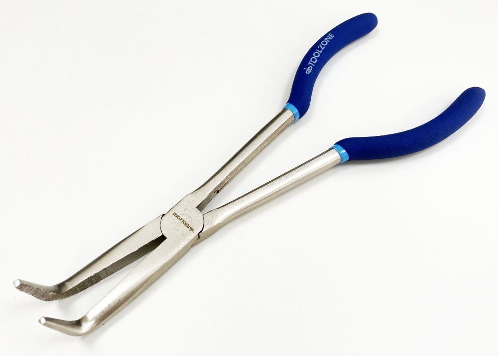 BENT NOSE PLIERS 90 DEGREE 11 CRV SOFT GRIP HANDLES - TOOLZONE KDPPL134 thumbnail 5