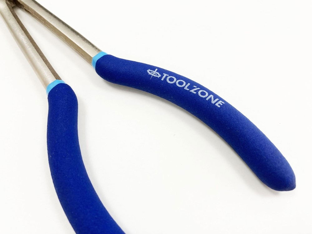 BENT NOSE PLIERS 90 DEGREE 11 CRV SOFT GRIP HANDLES - TOOLZONE KDPPL134 thumbnail 8