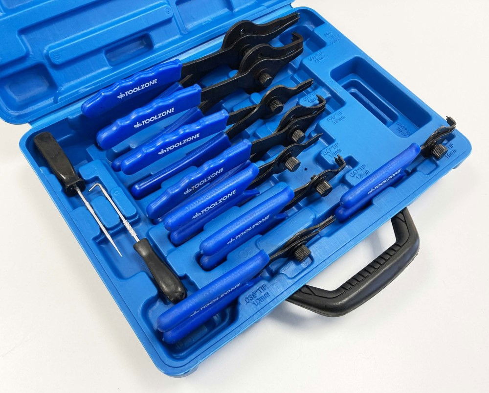 CIRCLIP PLIER SET 11PC HEAT TREATED STEEL WITH STORAGE CASE - TOOLZONE KDPPL136 thumbnail 5