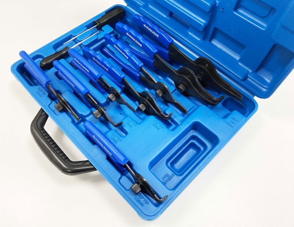 CIRCLIP PLIER SET 11PC HEAT TREATED STEEL WITH STORAGE CASE - TOOLZONE KDPPL136 thumbnail 6