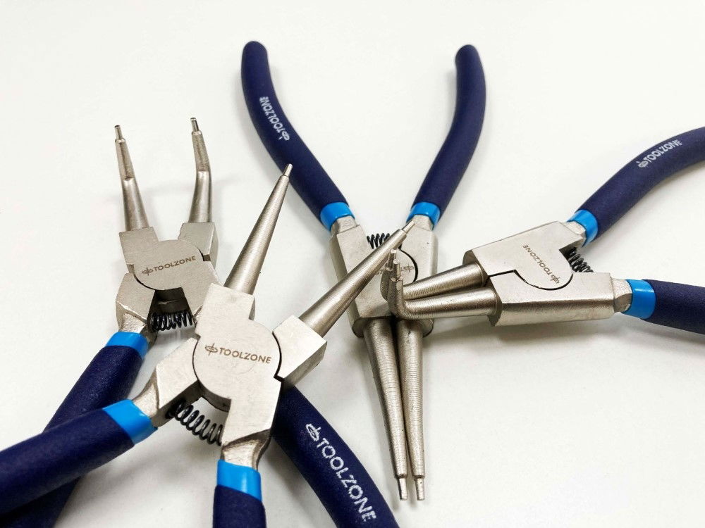 CIRCLIP PLIER SET 4PC 7 CRV 6150 DROP FORGED STEEL - TOOLZONE KDPPL138 thumbnail 5