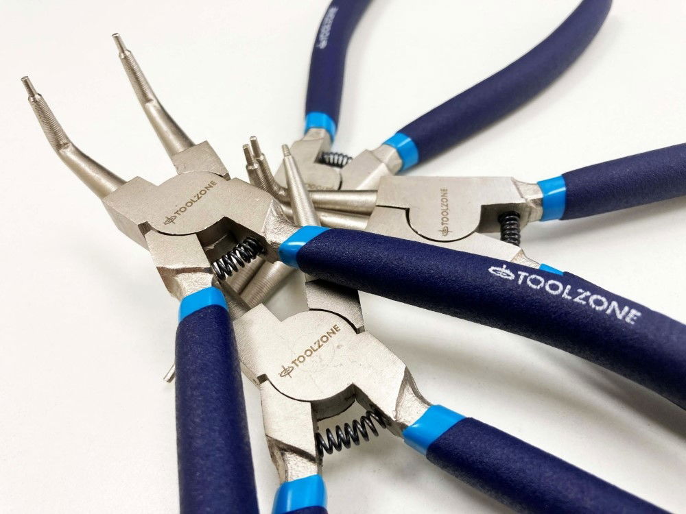 CIRCLIP PLIER SET 4PC 7 CRV 6150 DROP FORGED STEEL - TOOLZONE KDPPL138 thumbnail 6