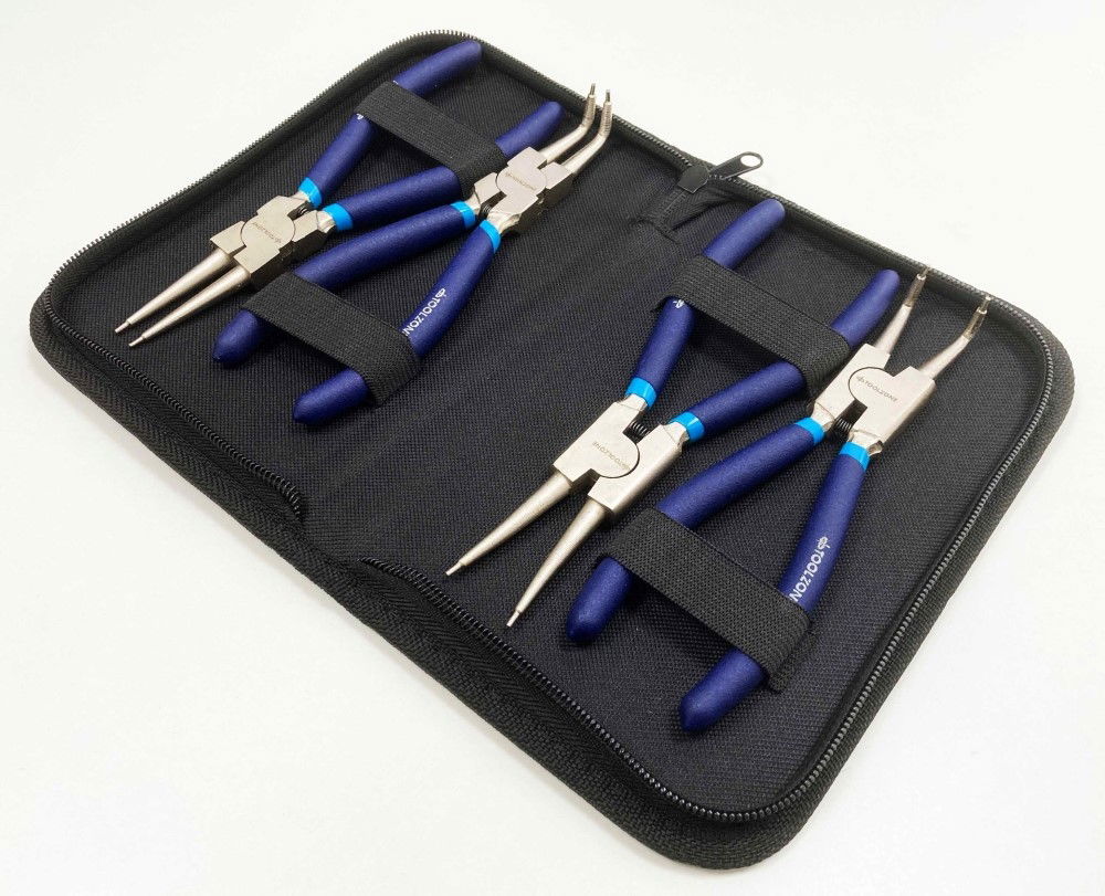 CIRCLIP PLIER SET 4PC 7 CRV 6150 DROP FORGED STEEL - TOOLZONE KDPPL138 thumbnail 8