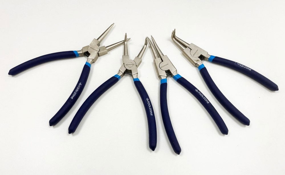 CIRCLIP PLIER SET 4PC 9 CRV 6150 DROP FORGED STEEL - TOOLZONE KDPPL139 thumbnail 4