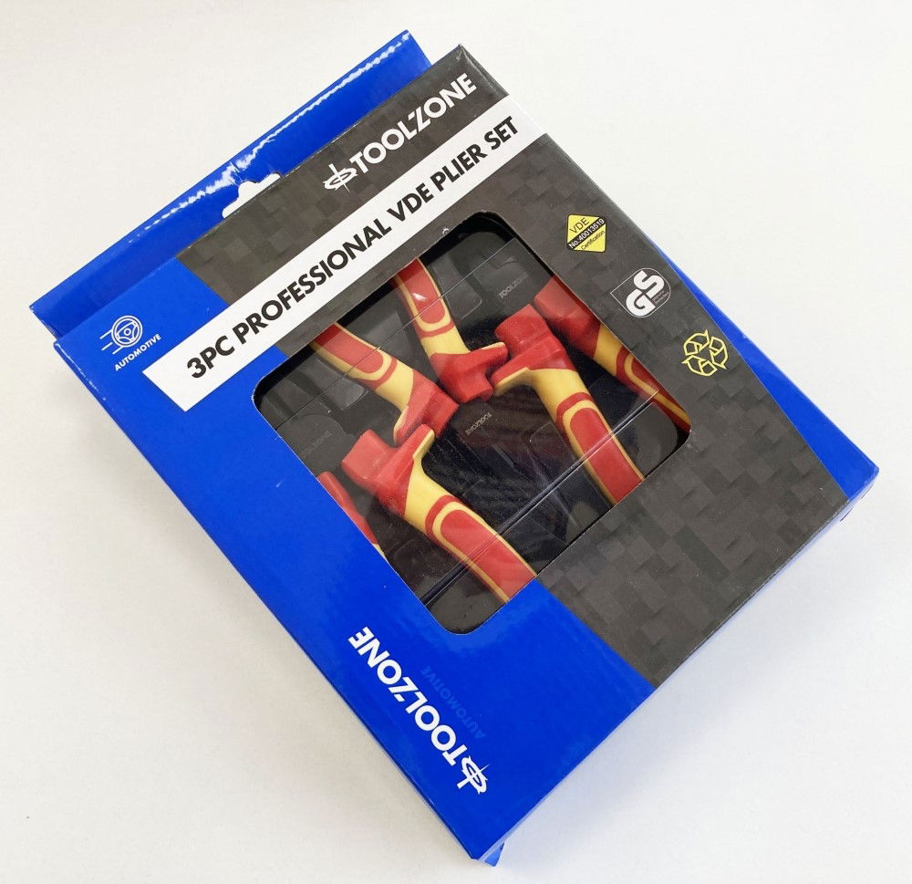 VDE PLIER SET 3PC EN60900:2012 CRV INDUCTION HARDENED - TOOLZONE KDPPL144 thumbnail 2