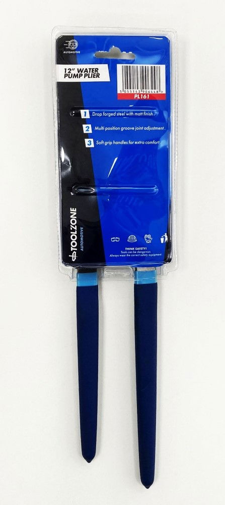 WATER PUMP PLIERS 12 SATIN FINISH GROOVE JOINT - TOOLZONE KDPPL161 thumbnail 3