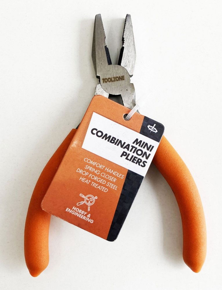MINI COMBINATION PLIERS SPRING LOADED FOAM HANDLES - TOOLZONE KDPPL174 image 1