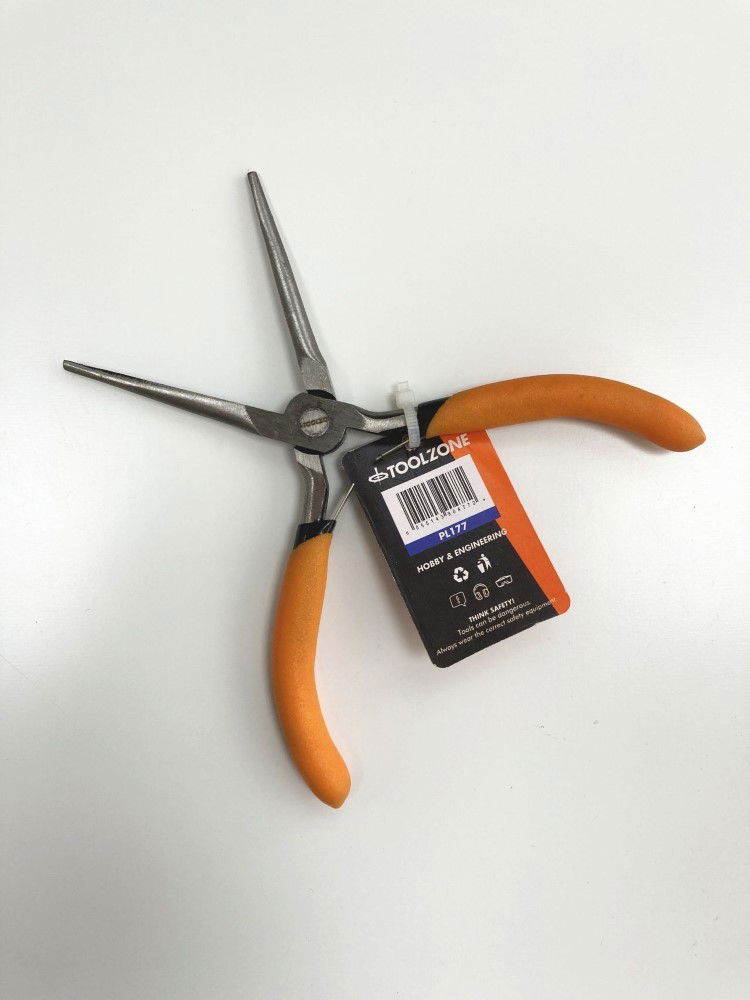 MINI NEEDLE NOSE PLIER SPRING LOADED FOAM HANDLES - TOOLZONE KDPPL177 thumbnail 2