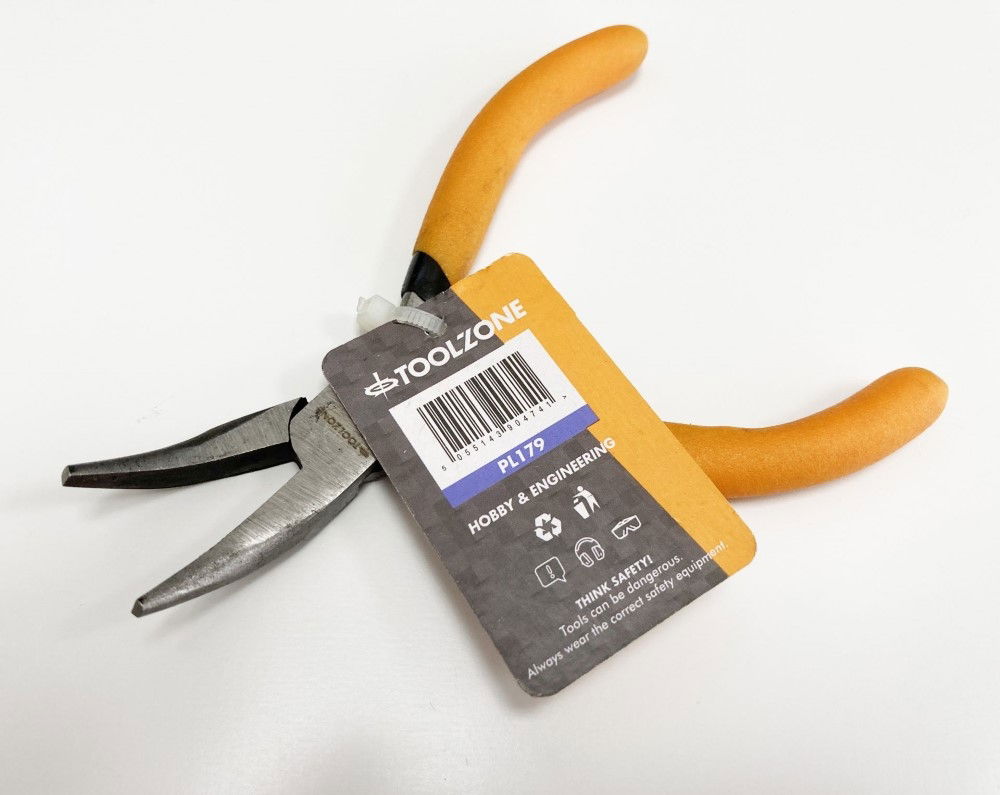 MINI BENT NOSE PLIER SPRING LOADED FOAM HANDLES - TOOLZONE KDPPL179 thumbnail 2
