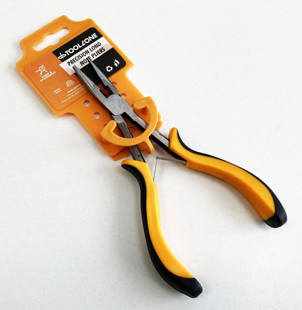 PRECISION LONG NOSE PLIERS LEAF SPRING CARBON STEEL - TOOLZONE KDPPL185 thumbnail 2