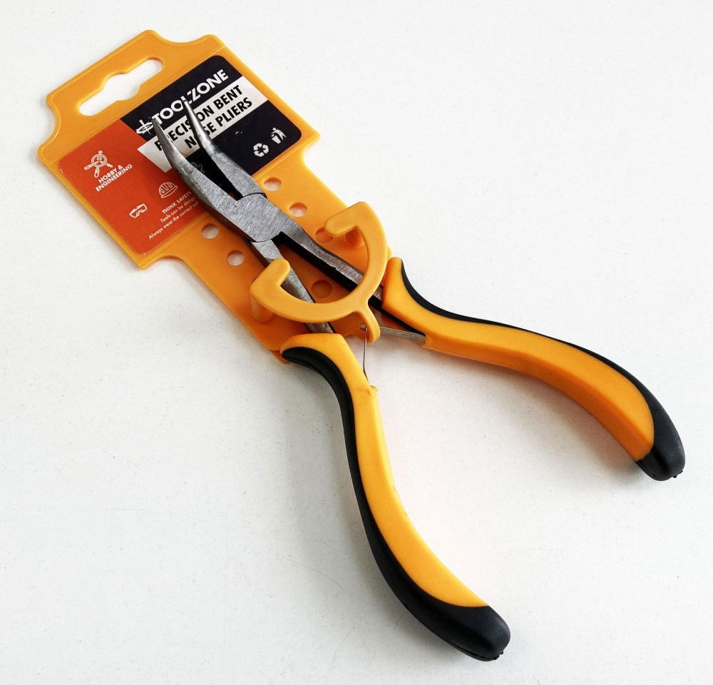 PRECISION BENT NOSE PLIERS LEAF SPRING CARBON STEEL - TOOLZONE KDPPL186 thumbnail 2