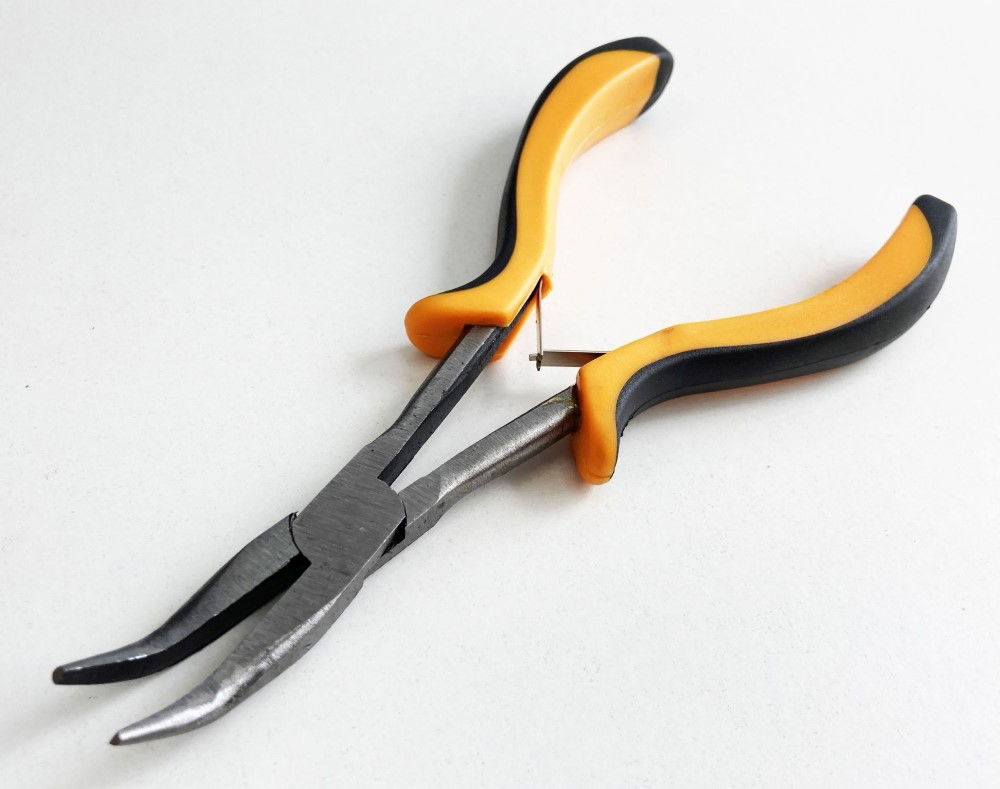 PRECISION BENT NOSE PLIERS LEAF SPRING CARBON STEEL - TOOLZONE KDPPL186 thumbnail 3