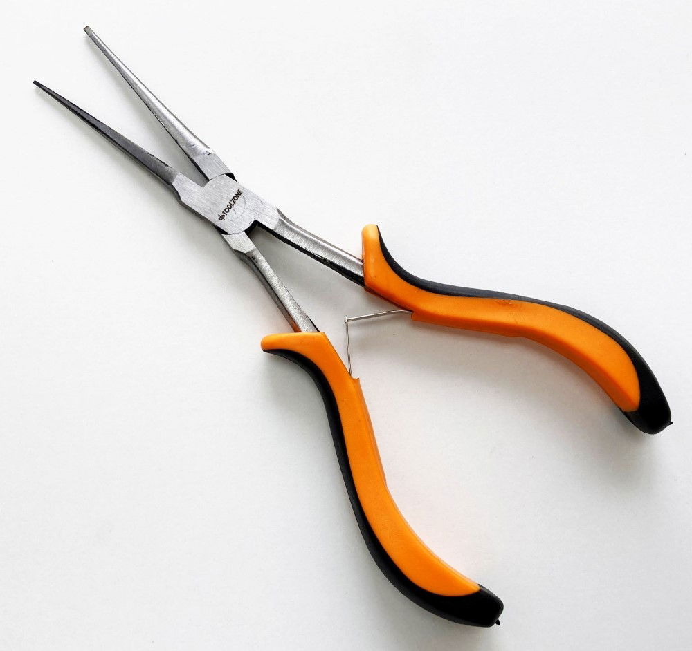PRECISION NEEDLE NOSE PLIERS LEAF SPRING CARBON STEEL - TOOLZONE KDPPL187 thumbnail 3
