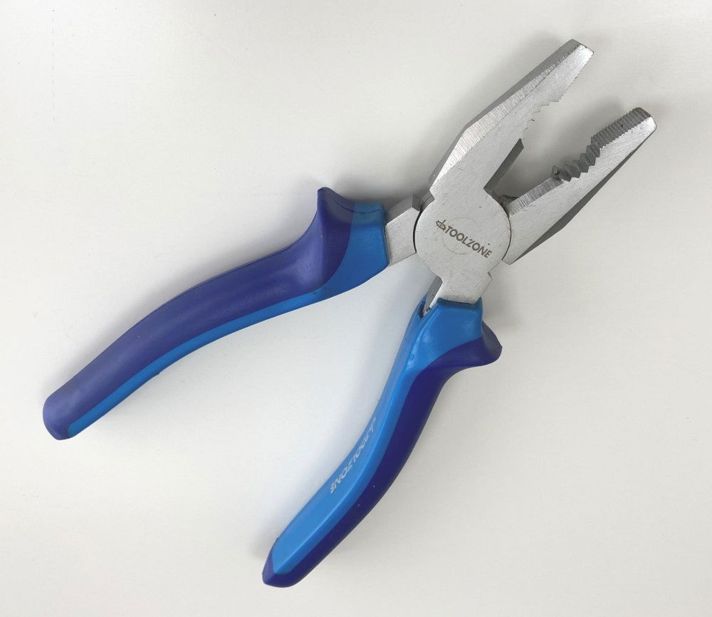 COMBINATION PLIER HEAVY DUTY 8 SATIN FINISH DROP FORGED STEEL - TOOLZONE KDPPL206 thumbnail 2