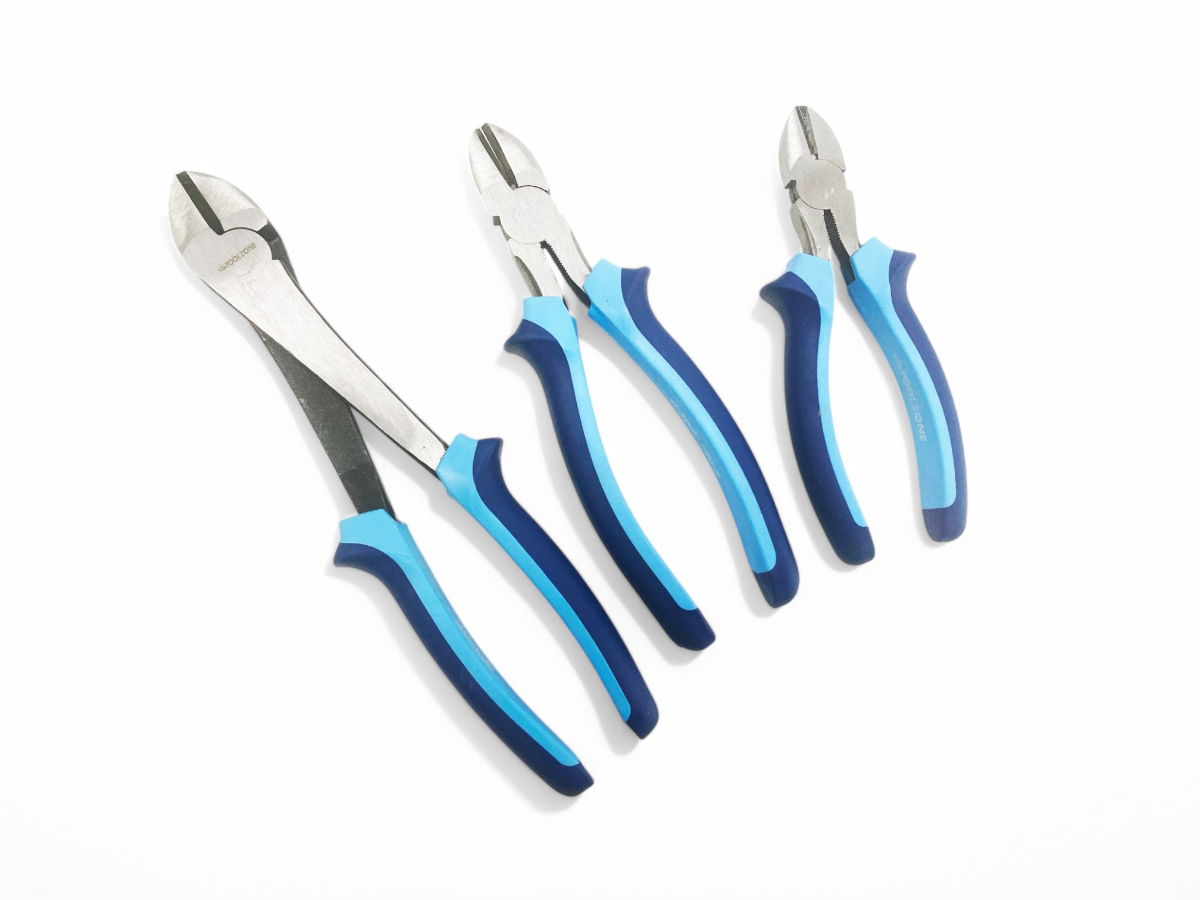 SIDE CUT PLIERS SET 3PC 6, 8, 10 DROP FORGED STEEL - TOOLZONE KDPPL215 thumbnail 3