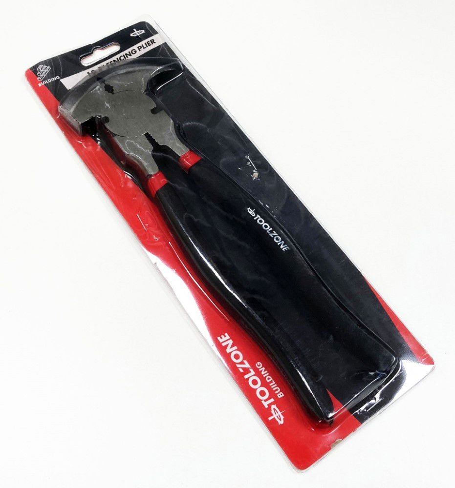 FENCING PLIERS 10.5 DROP FORGED CARBON STEEL DIPPED HANDLE - TOOLZONE KDPPL223 thumbnail 2