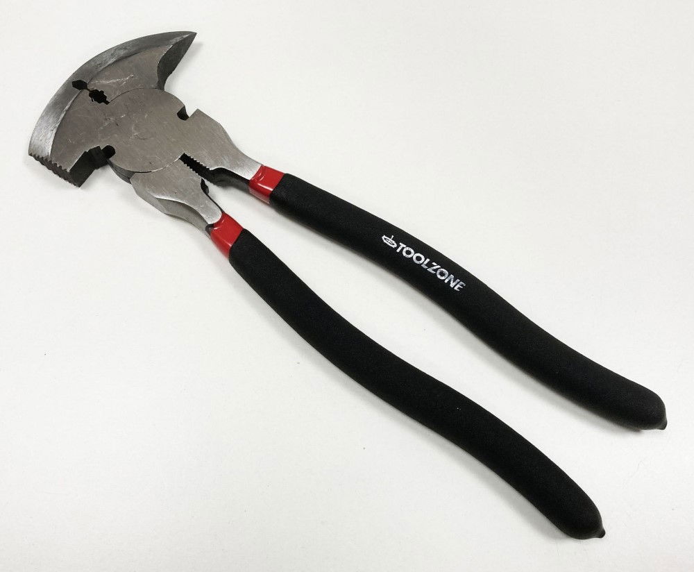 FENCING PLIERS 10.5 DROP FORGED CARBON STEEL DIPPED HANDLE - TOOLZONE KDPPL223 thumbnail 4