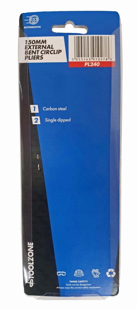 CIRCLIP PLIERS EXTERNAL BENT 6 CARBON STEEL - TOOLZONE KDPPL240 thumbnail 3