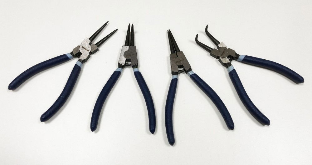 CIRCLIP PLIERS SET 4PC 7 INTERNAL AND EXTERNAL STRAIGHT AND BENT - TOOLZONE KDPPL241 thumbnail 7