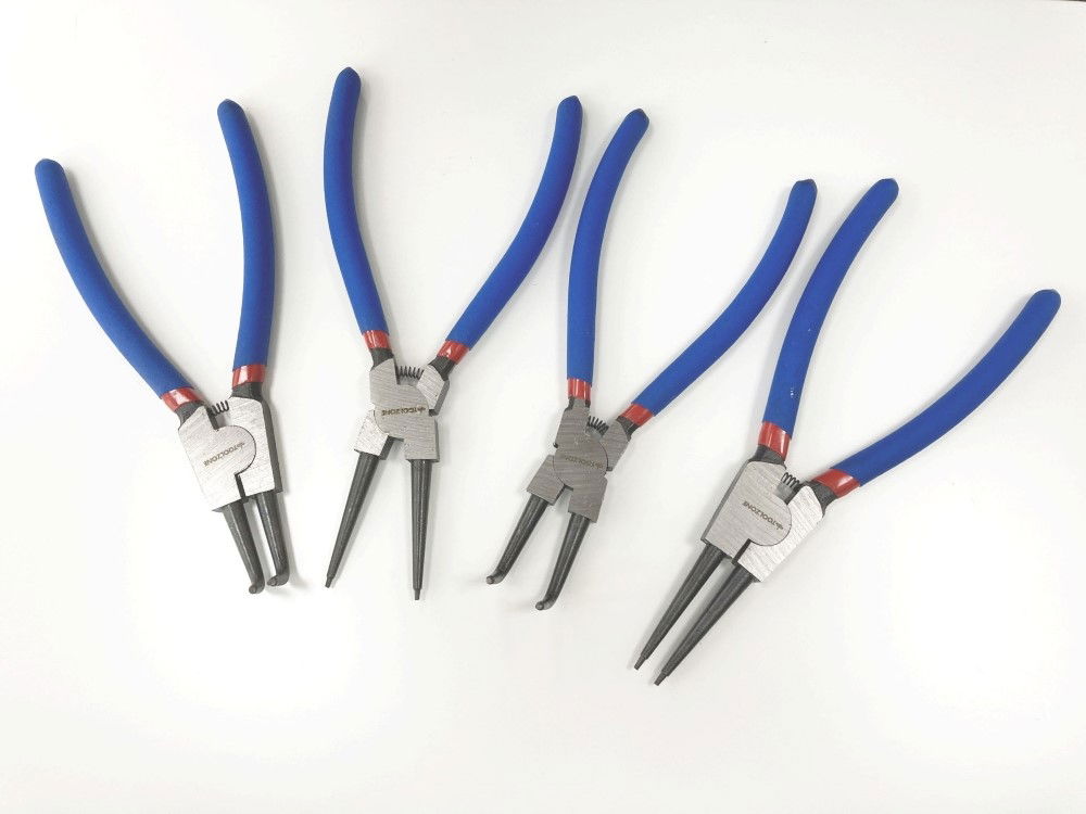 CIRCLIP PLIERS SET 4PC 9 INTERNAL AND EXTERNAL STRAIGHT AND BENT - TOOLZONE KDPPL242 thumbnail 2