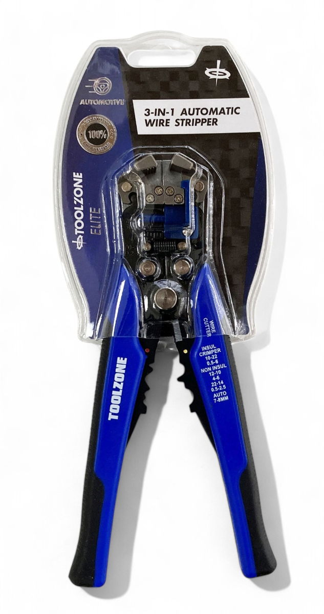 AUTO STRIPPER AND CRIMPER 10-24 awg 0.13-6.0mm² BLUE - TOOLZONE KDPPL256 image 1