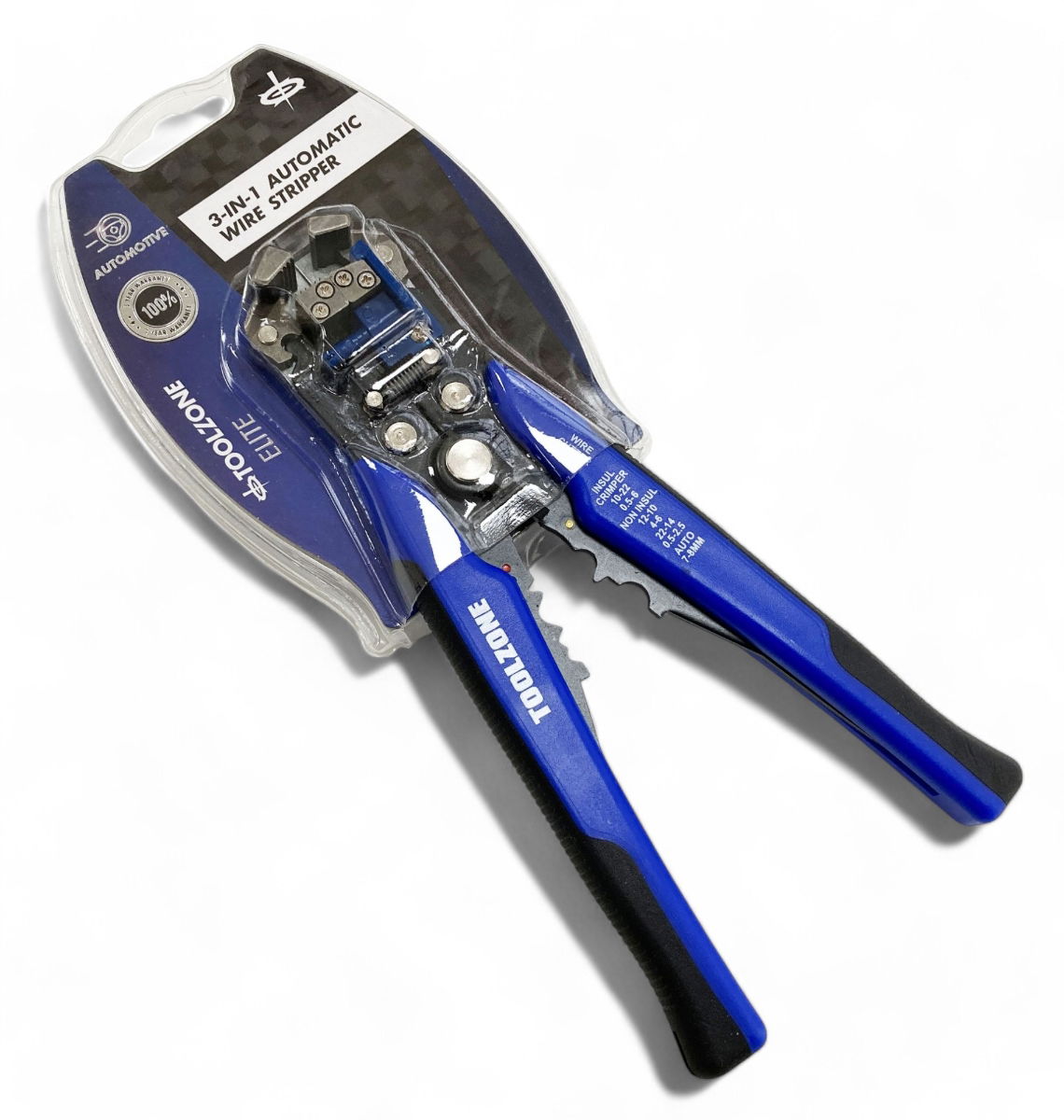 AUTO STRIPPER AND CRIMPER 10-24 awg 0.13-6.0mm² BLUE - TOOLZONE KDPPL256 thumbnail 4