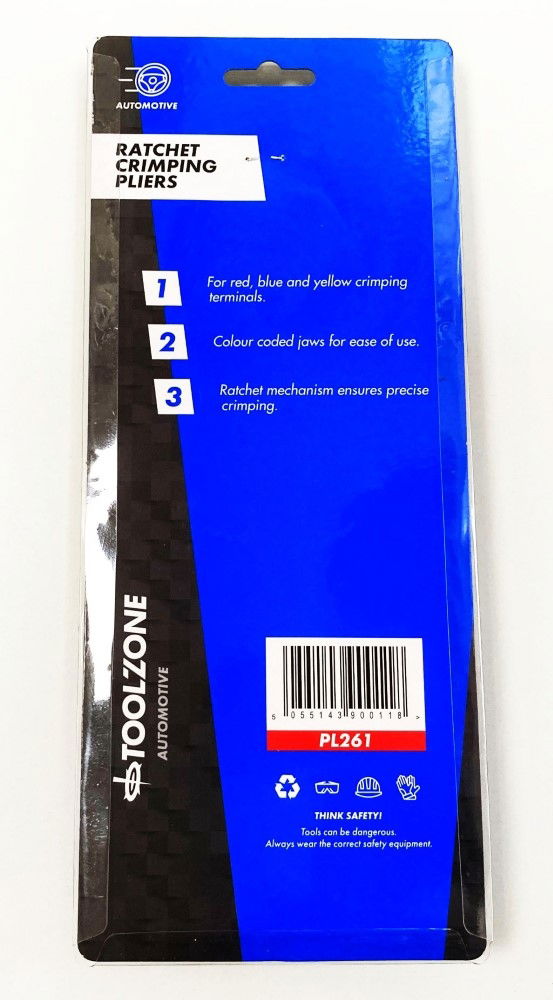 RATCHET CRIMPING PLIERS 1mm²-6mm² 230mm - TOOLZONE KDPPL261 thumbnail 3