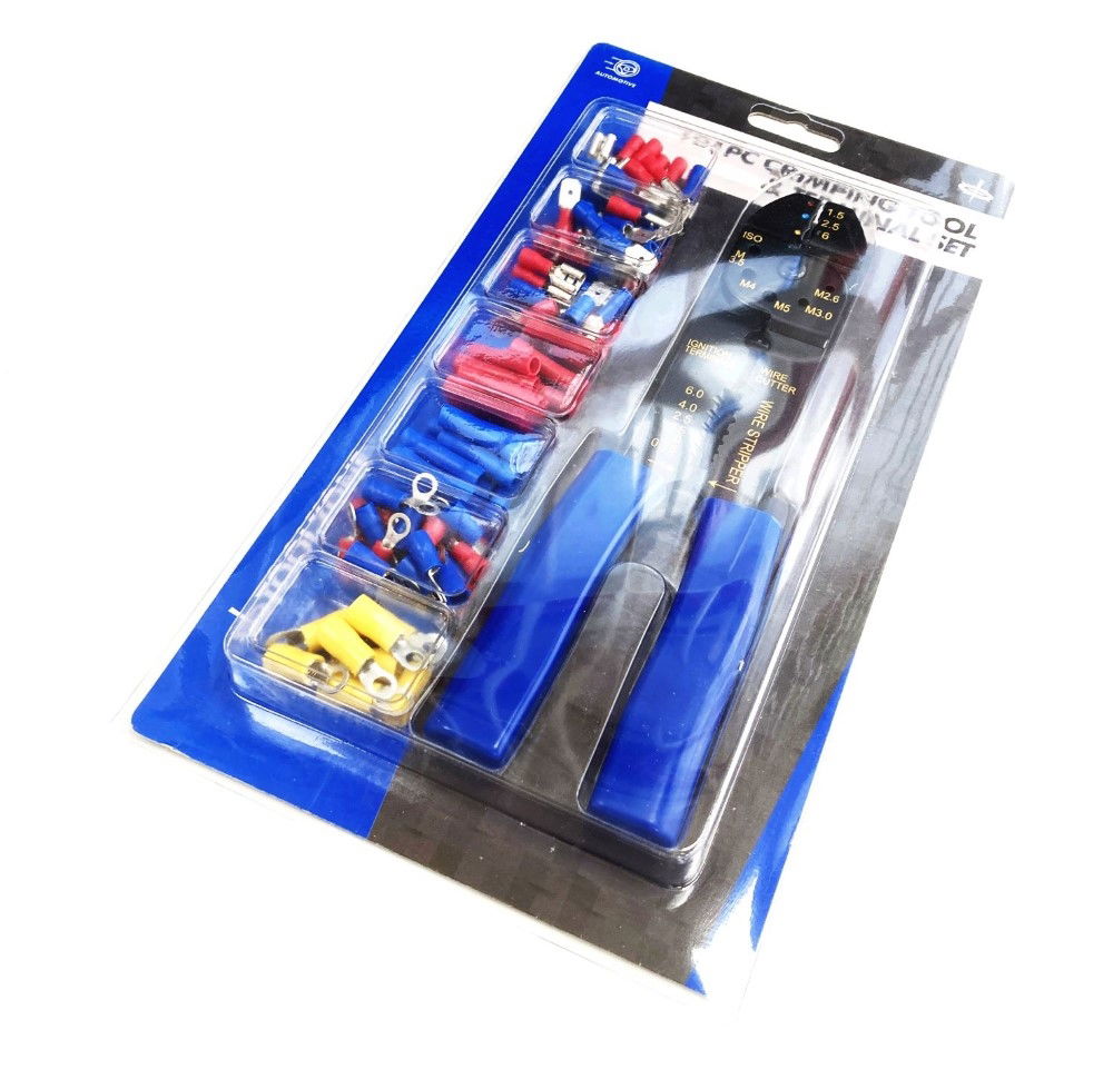 CRIMPING TOOL AND TERMINAL SET 101PC INSULATED TERMINALS 22-10 awg - TOOLZONE KDPPL262 thumbnail 3