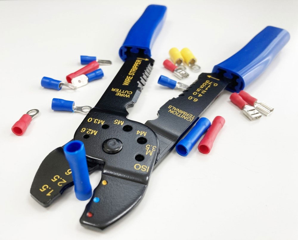 CRIMPING TOOL AND TERMINAL SET 101PC INSULATED TERMINALS 22-10 awg - TOOLZONE KDPPL262 thumbnail 6