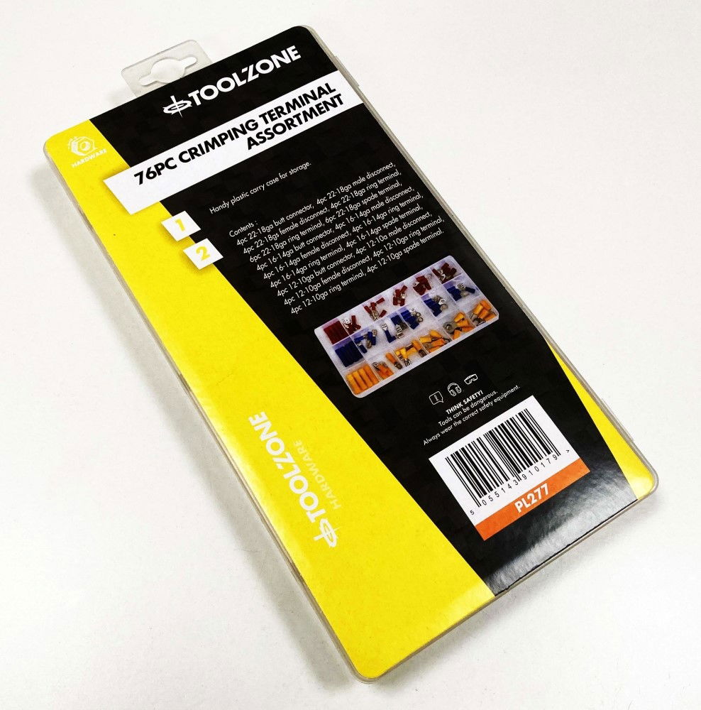 TERMINALS ASSORTMENT BOX 76PC 12-10ga 16-14ga 22-18ga - TOOLZONE KDPPL277 thumbnail 2