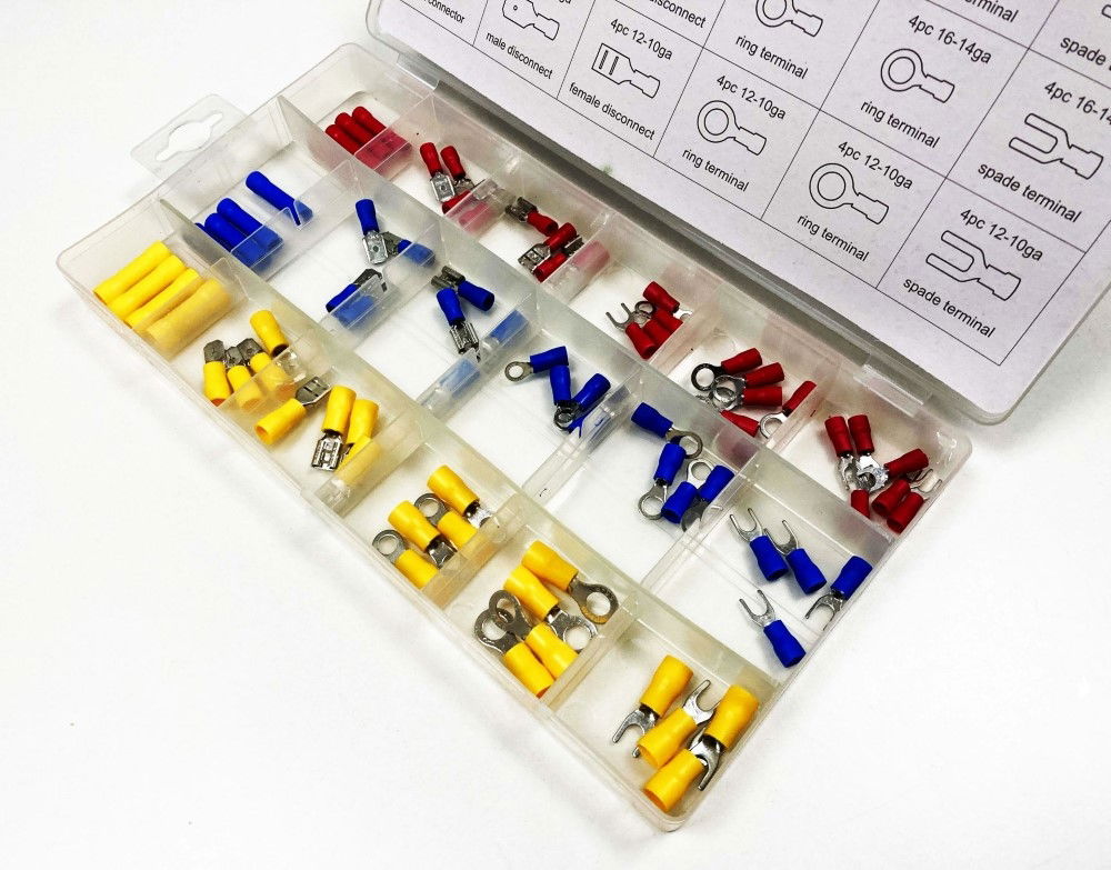 TERMINALS ASSORTMENT BOX 76PC 12-10ga 16-14ga 22-18ga - TOOLZONE KDPPL277 thumbnail 4